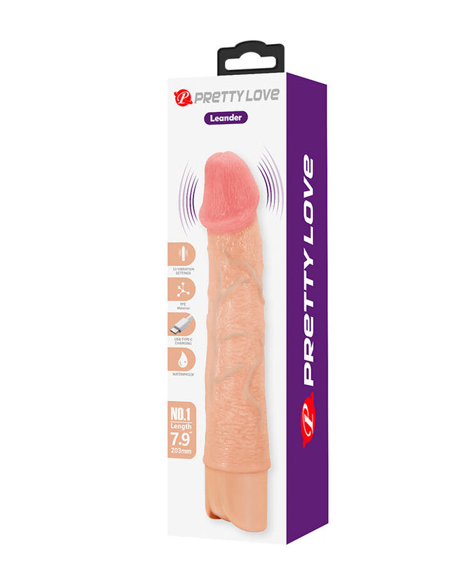 Pretty Love – Leander Flexibele Realistische Vibrator
