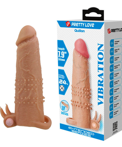 Pretty Love – Quillon Penis Sleeve With Clitoral Stimulator And Vibration