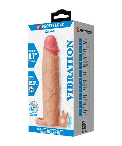 Pretty Love – Xerxes Penis Sleeve With Clitoral Stimulator And Vibration