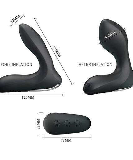 Mr Play – Inflatable Prostate Massager with Vibration & Remote Control – Black