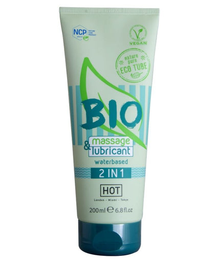 HOT - BIO MASSAGE & LUBRICANT WATERBASED 2 IN 1 200 ML