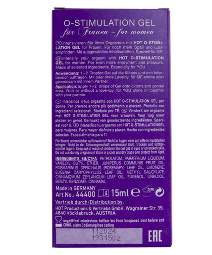 HOT - O-STIMULATION GEL VOOR VROUWEN 15 ML