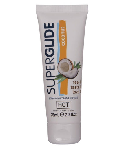 HETE - SUPERGLIDE EETBAAR GLIJMIDDEL OP WATERBASIS KOKOSNOOT 75 ML
