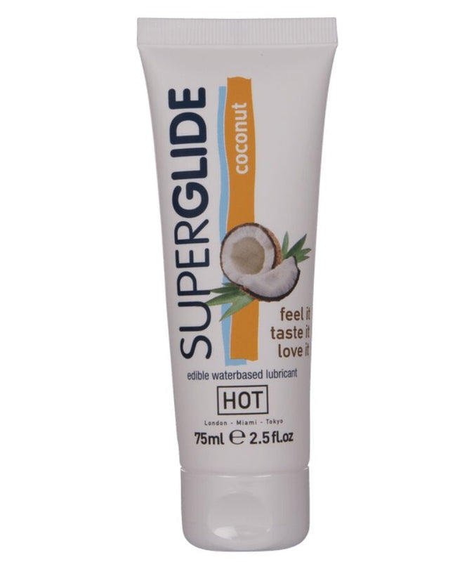 HETE - SUPERGLIDE EETBAAR GLIJMIDDEL OP WATERBASIS KOKOSNOOT 75 ML