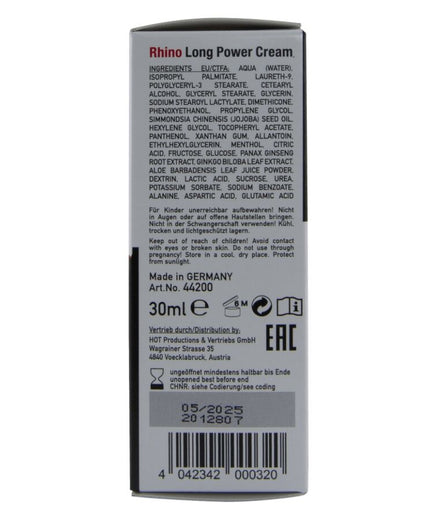 HOT - RHINO LONG POWER CRÈME 30 ML