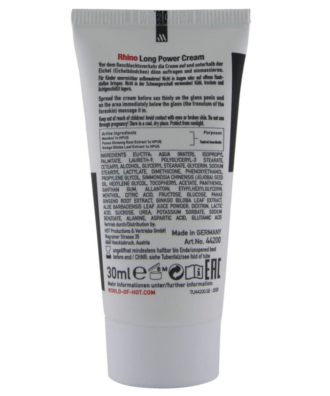 HOT - RHINO LONG POWER CREAM 30 ML