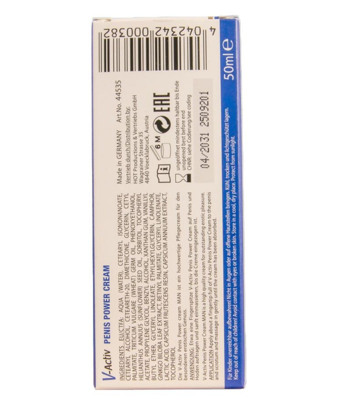 HOT - V-ACTIV PENIS POWER CREAM FOR MEN 50 ML