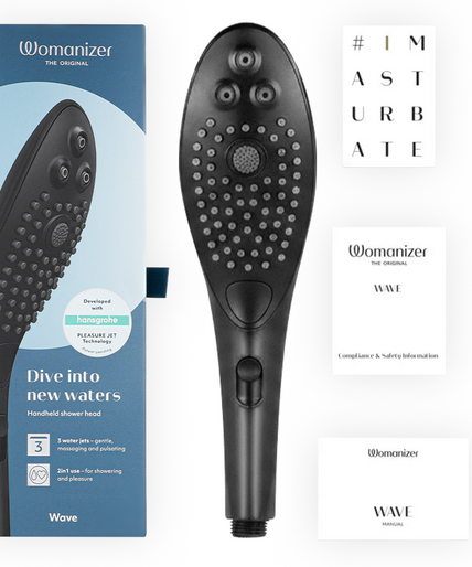 WOMANIZER - WAVE CLITORAL STIMULATING SHOWER HEAD BLACK