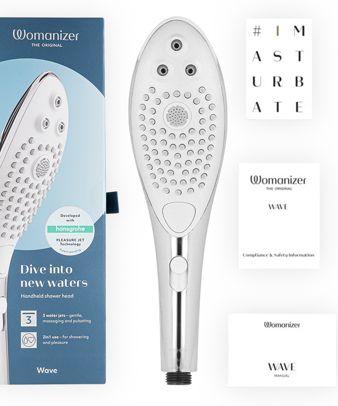 WOMANIZER - WAVE CLITORALE STIMULERENDE DOUCHEKOP CHROME