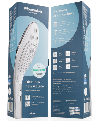 WOMANIZER - WAVE CLITORAL STIMULATING SHOWER HEAD CHROME