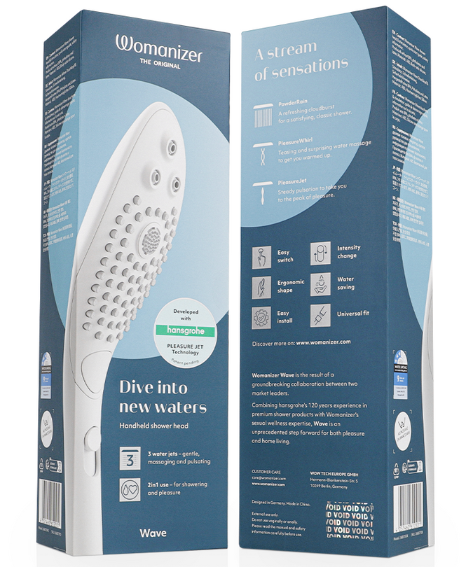 WOMANIZER - WAVE CLITORALE STIMULERENDE DOUCHEKOP WIT