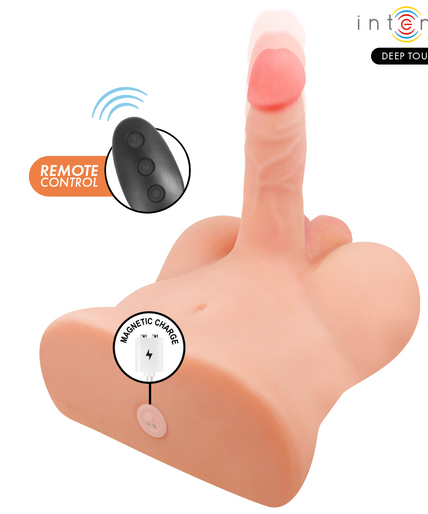 INTENSE DEEP TOUCH - DAMIEN TORSO WITH REALISTIC DILDO WITH PUSHING AND VIBRATION REMOTE CONTROL 3.5 KG