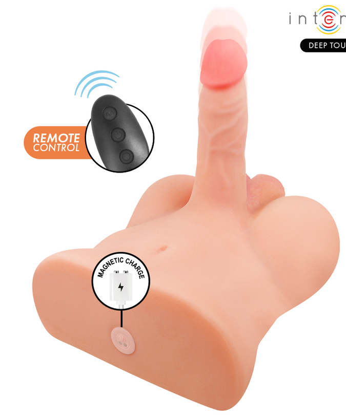 INTENSE DEEP TOUCH - DAMIEN TORSO WITH REALISTIC DILDO WITH PUSHING AND VIBRATION REMOTE CONTROL 3.5 KG