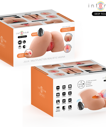 INTENSE DEEP TOUCH - JULIA VAGINAL MASTURBATOR WITH SUCTION, HEAT, VIBRATION AND VOICE EFFECTS WITH REMOTE CONTROL 9 KG