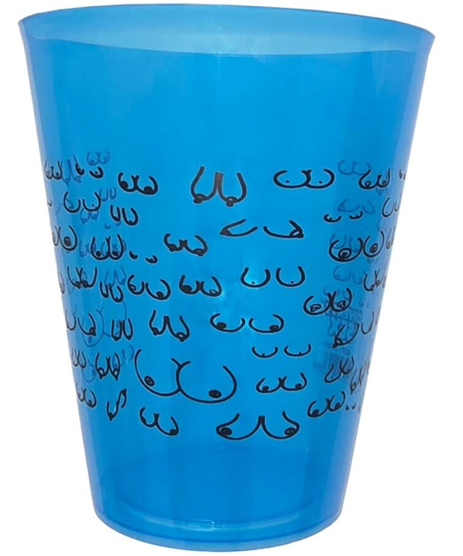DIABLO PICANTE - BLAUWE BEKER 500 ML MET ZWARTE TEPELS