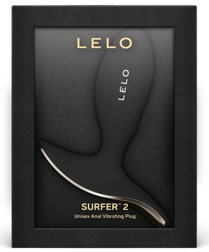 LELO – SURFER 2 Unisex Anal Vibrating Plug – Black - by Pleasurements