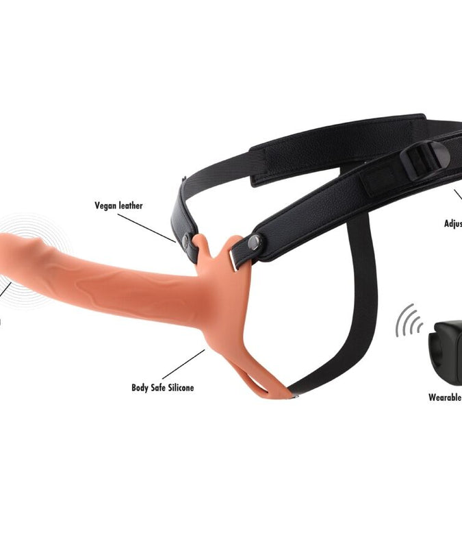 VERBORGEN VERLANGEN - INFERNO VIBRERENDE PENISHOES STRAP-ON 18 CM