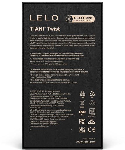 LELO – TIANI TWIST Couples Vibrator – Lavender