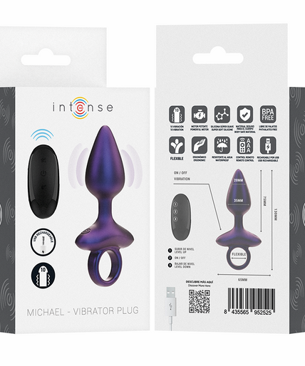 INTENSE - MICHAEL VIBRATING ANAL PLUG MODEL 2 REMOTE CONTROL