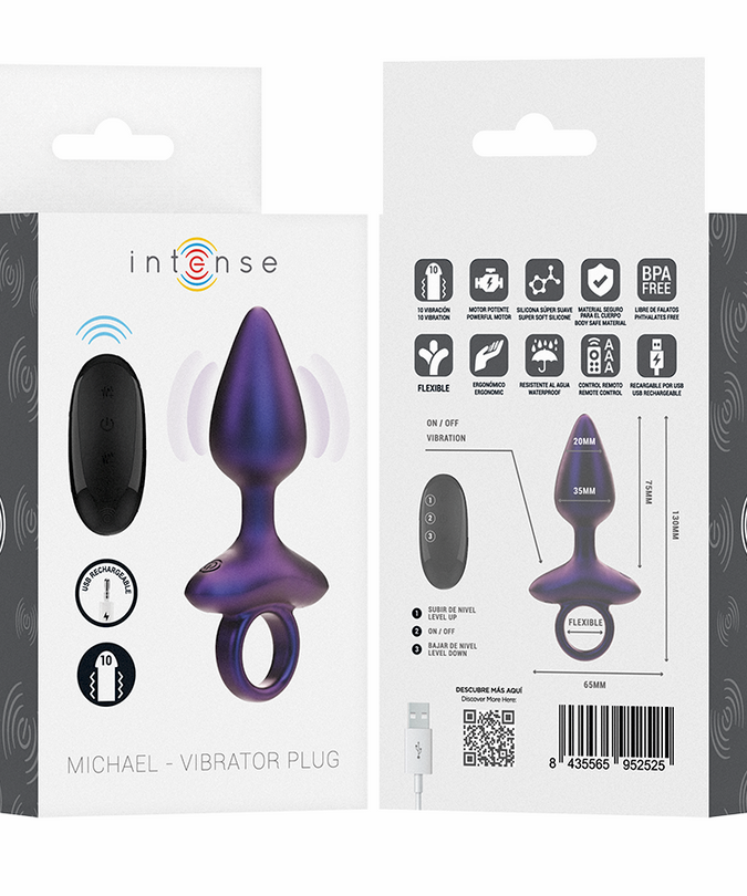 Intense – Michael Vibrating Anal Plug Model 2 Remote Control