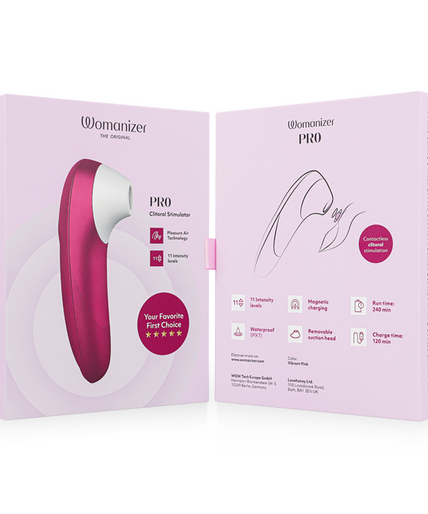 WOMANIZER - PRO VIBRANT CLITORAL STIMULATOR PINK