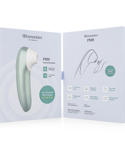 WOMANIZER - PRO VIBRANT CLITORAL STIMULATOR SAGE GREEN