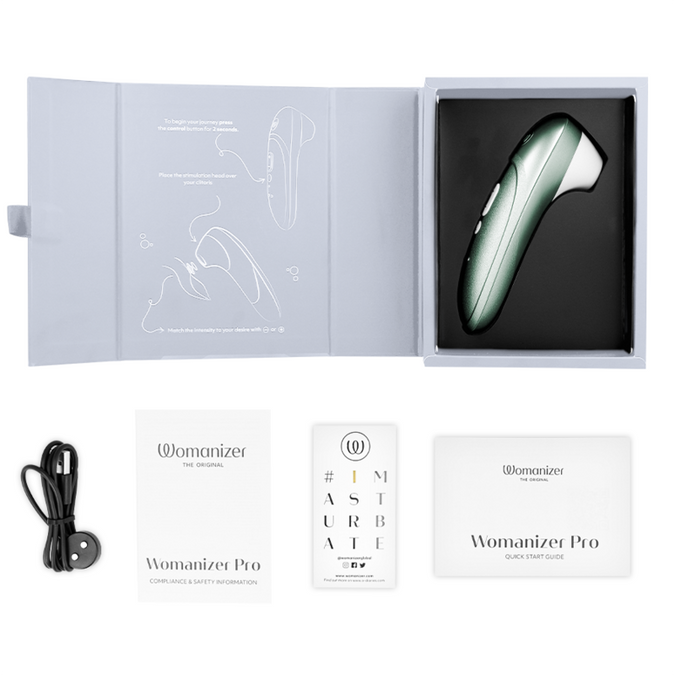WOMANIZER - PRO VIBRERENDE CLITORALE STIMULATOR SAGEGROEN