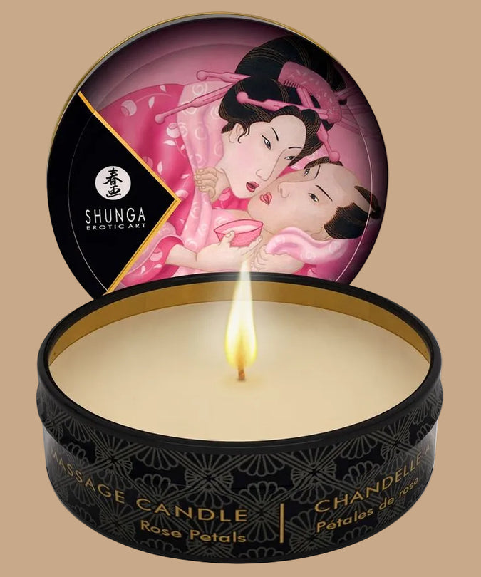 Shunga – Mini Caress by Candlelight Roses Massage Candle 30ml