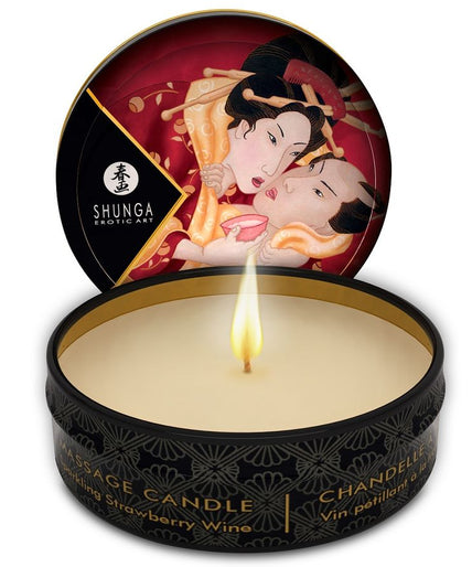 SHUNGA - MINI CARESS BY CANDLELIGHT DISPLAY MASSAGE CANDLES 24 UNITS