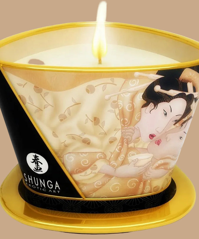 SHUNGA - MINI CARESS BY CANDELIGHT VANILLA MASSAGEKAARS 170 ML