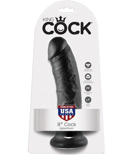 King Cock – Realistische Dildo Zwart 20,3 Cm