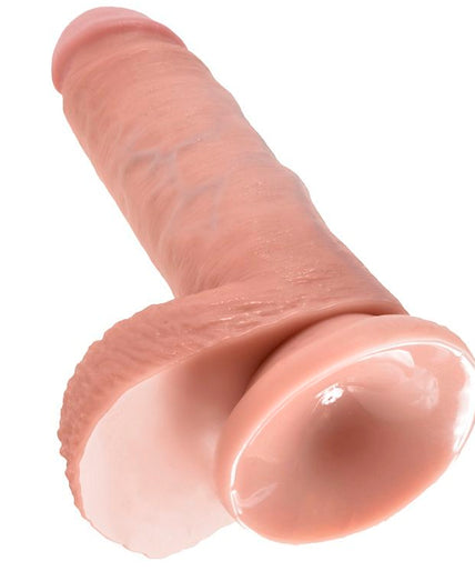 KING COCK - 7 DILDO FLESH WITH BALLS 17.8 CM