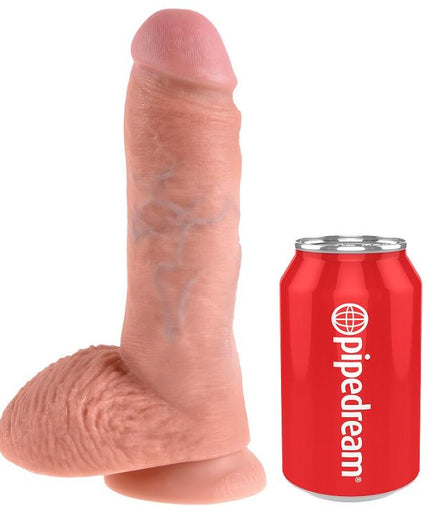 KING COCK - 8 DILDO FLESH WITH BALLS 20.3 CM