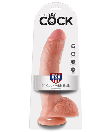 King Cock – 9 Dildo with Balls Flesh 22.9 cm