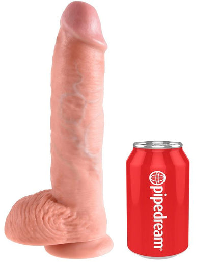 KING COCK - 10 DILDO FLESH WITH BALLS 26.5 CM
