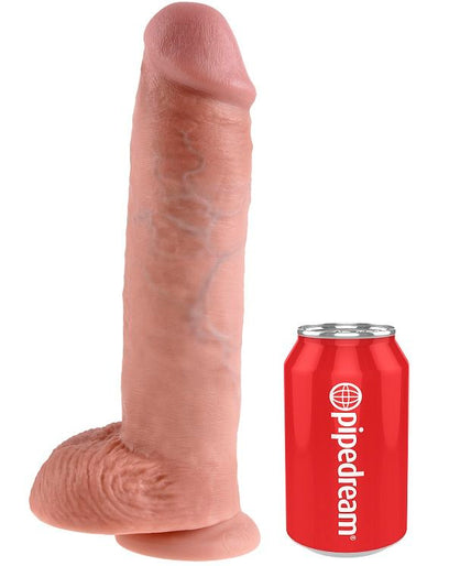 KING COCK - 11 DILDO FLESH WITH BALLS 28 CM
