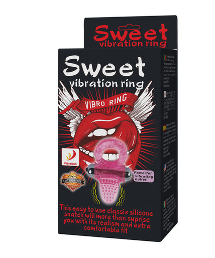 BAILE - SWEET ABS 10 RHYTHMS RING PINK VIBRATOR PENIS RING