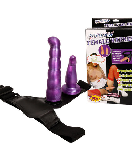 BAILE - LILAC FEMALE ANAL AND VAGINAL HARNESS GPOINT 17 CM