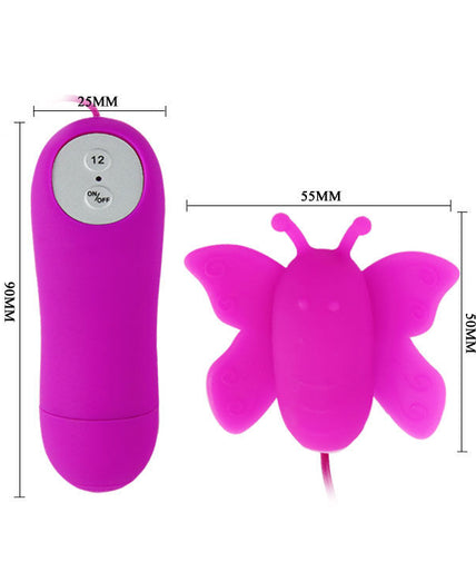 BAILE - LOVE EGGS BUTTERFLY CLITORIS STIMULATOR 12 SPEEDS LILAC REMOTE CONTROL