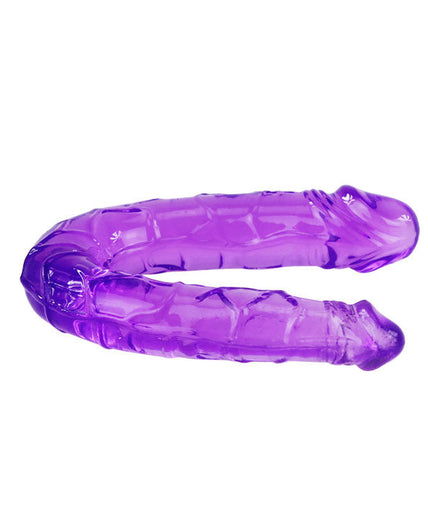 BAILE - DOUBLE DILDO IN LILAC FLEXIBLE JELLY