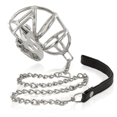 Metal Hard Chastity Ring with Strap – Stainless Steel