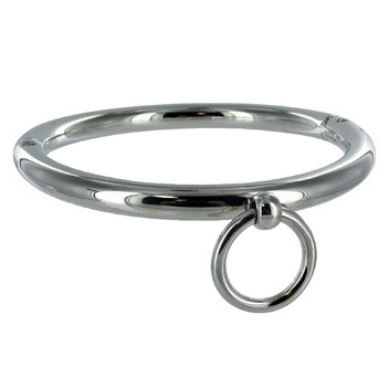Metal Hard BDSM Necklace with Ring – 10cm