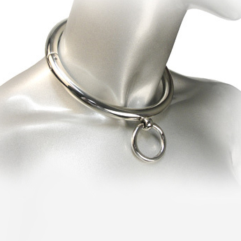 Metal Hard BDSM Necklace with Ring – 10cm