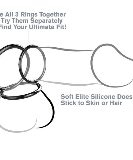 FANTASY C-RINGZ - SILICONE 3 RING STAMINA SET