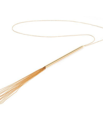 BIJOUX - MAGNIFIQUE METAL CHAIN NECKLACE / WHIP