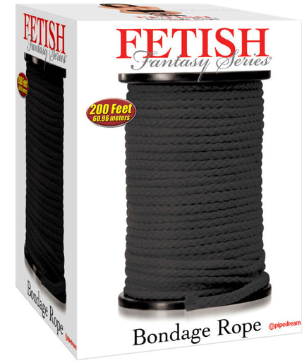 FETISH FANTASY SERIES - SERIES BONDAGE ROPE BLACK 60.96 METERS