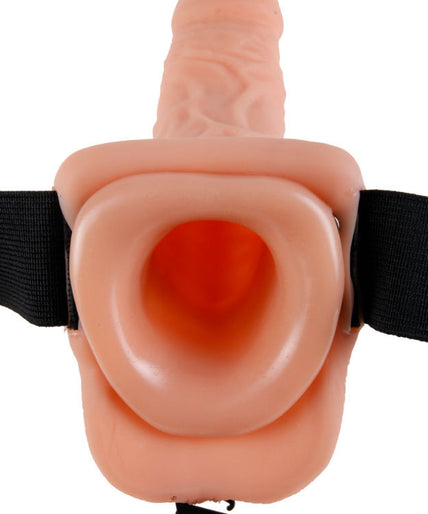 FETISH FANTASY SERIES - SERIES 9 HOLLOW STRAP-ON WITH BALLS 22.9CM FLESH