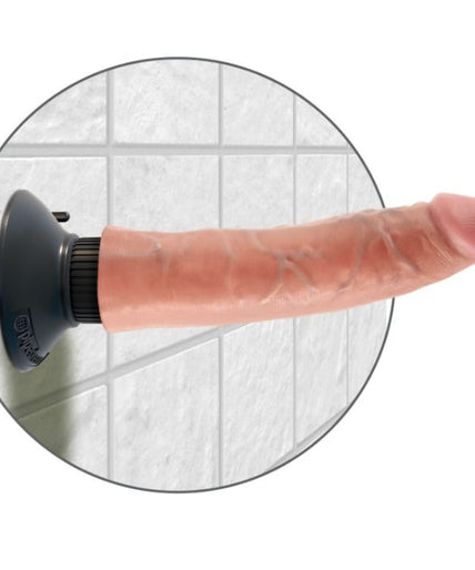 KING COCK - 17.78 CM VIBRATING COCK FLESH