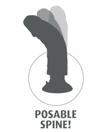 KING COCK - 17.78 CM VIBRATING COCK FLESH