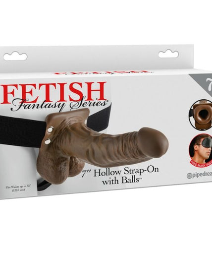 FETISH FANTASY SERIES - SERIES 7 HOLLOW STRAP-ON WITH BALLS